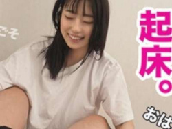 【素人】お目覚めご奉仕プレーして美バストきれいなおっぱいで甘えん坊の彼女がエロい流れ!の画像