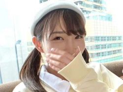 【激カワ×素人】潮吹きお漏らしやザーメン顔射ぶっかけセックスしておさげヘアの激カワ美人JDがスケベ展開！の画像
