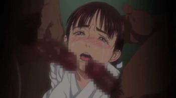 【エロアニメ】ちゃんと気合いれてしゃぶらなあかんでww両親が負わされた借金のため、その汚れなきクチを捧げ続ける巫女の画像