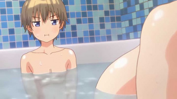 【エロアニメ】「おっぱい浮いてるぅ！」学生シェアハウスに家賃を安くできると目論んで入居を試みたら俺以外全員女の子！？この状況で勃起しないほうがおかしいだろ！の画像