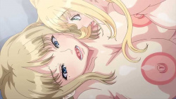 【エロアニメ】気高き女王と淫乱王女の親子でWご奉仕！「母娘でこんなの..」と恥じらう母を説得し、母娘同時におこんこ２つでちんぽ挟み、世界平和のための強制アクメ3P。の画像