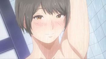 【エロアニメ】真面目な委員長タイプの友人が酒の勢いで大胆に。お風呂場で洗いっこだけのつもりが、白濁液を腋にぶっかけられ興奮する彼女と濃厚密着交尾。の画像