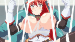 【エロアニメ】闇を払う聖なる光が絶望の白濁に染まる！空手部エースが変身した戦うヒロイン、蜘蛛怪人の粘着糸に捕らわれ処女を散らす悪夢。の画像