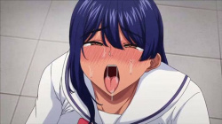 【エロアニメ】日焼け黒髪ポニテが親友を救う為、全裸で歯ブラシの餌食になり肥大化したクリトリスを責められ続く連続絶頂！の画像