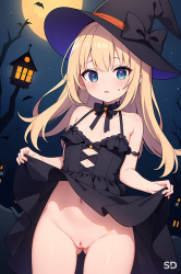 エロかわいいハロウィン魔女の画像