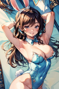 ワキで挑発してくるバニーガールの画像