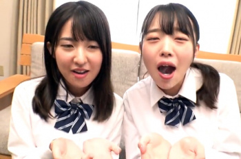 口の中にずっとザーメンを溜め込む変態JK！どこでもされちゃう口内射精がエロい?の画像