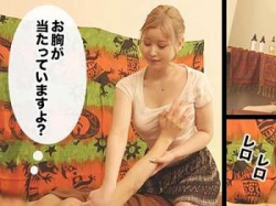 [マッサージ]お客とNG本番してエッチに乱れちゃう極エロ手コキ抜き金髪メンエス嬢！その痴態をバッチリと隠し撮り！中出しもあるよ！の画像