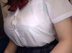 【巨乳×素人】着衣巨乳が映える発育JKが援交でエロ性交!痴女りグラインド騎乗位!の画像
