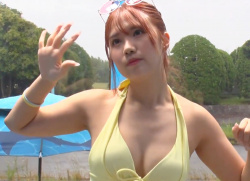 声我慢に挑戦のマッサージ中にうっかり指ズボ♡巨乳おっぱいの水着ギャルに事故を装うセクハラ痴漢でなし崩しの潮吹き強制発情の画像