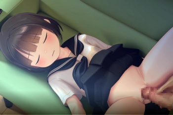 薬で眠らせたの!?ツルマンの幼い膣を亀頭で広げてぬっぽり生挿入！ヤベぇロリコンが半中半外に精子放出?の画像