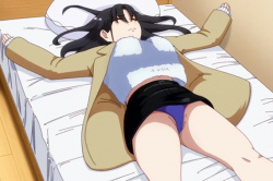 無防備にパンT晒す女子高生のカラダを好き放題愛撫！チンポ挿入してぬぽぬぽピストンしてたら感じ始め…?の画像