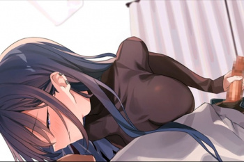 チンポをしごく快感で目を覚ますと…お隣さんがおっぱい押し付け淫ら顔！逆ネトリで襲われちゃう?の画像