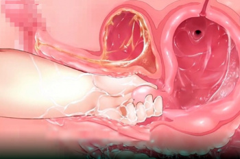 ギチギチな膣に腕を突っ込みウブな子宮口を鷲掴み…ギュウギュウ握って潮を吹いちゃう程の快感！引っ張り出された内臓に鬼畜イタズラ?の画像