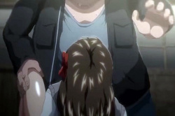 とっ捕まえた女子高生の制服をひん剥き冴えないオヤジが肉棒で好き放題の強姦…喉奥をガンガン突く強制イラマで涙目?の画像