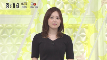 水卜麻美アナ　ニットでおっぱい強調！！の画像