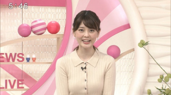佐藤梨那アナ　ニット乳！の画像