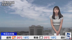 角田奈緒子キャスター　天気予報の巨乳と脇！！の画像