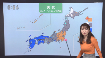 BSニュースのお天気お姉さん　ニットの巨乳がパツパツ！！【GIF動画あり】の画像