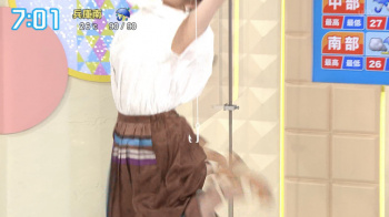 佐藤佳奈アナ　飛び跳ねて脇が全開になる！！【GIF動画あり】の画像