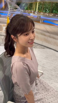 角谷暁子アナ　ボティラインを舐め回すように撮られる！！【GIF動画あり】の画像