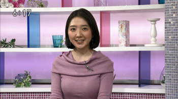 保里小百合アナ　ニットで豊乳がくっきり！！の画像