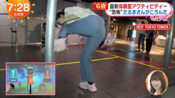 谷尻萌アナ　ピタパンのお尻がクッキリ！！の画像