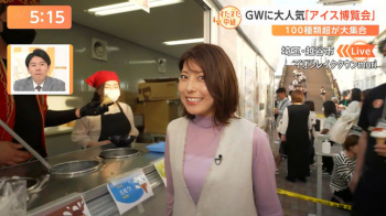 上村彩子アナ　透け衣装で食レポ！！【GIF動画あり】の画像
