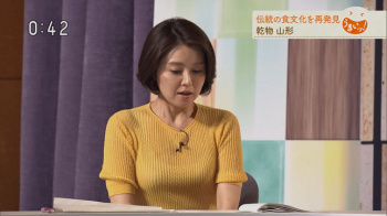 塚原愛アナ　透けたニットの豊乳！！【GIF動画あり】の画像