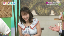 京都のムチムチ女子アナ　巨乳くっきりノースリーブ！！の画像