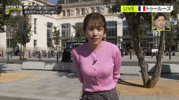 中川安奈アナ　ピンクのニットの巨乳！！の画像