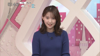 林田美学アナ　ニットの豊乳！！の画像