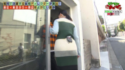 田中瞳アナ　全身ニットでお尻と横乳がくっきり！！【GIF動画あり】の画像