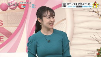米澤かおりアナ　ニットで巨乳がくっきり！！の画像