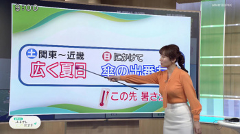 NHKお天気お姉さん　ロケット巨乳と腰回りがくっきり天気予報！！【GIF動画あり】の画像