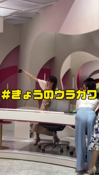 河出奈都美アナ　食い込むお尻とブラ線を撮られる！！【GIF動画あり】の画像