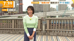 テレ朝のお天気お姉さん　激しく巨乳を強調！！【GIF動画あり】の画像