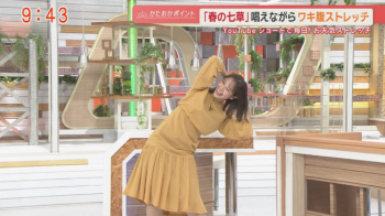 松岡朱里アナ　ストレッチ ＆ 振袖！！の画像