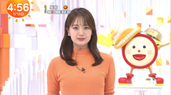 井上清華アナ　ピタピタのニットで胸を強調！！の画像