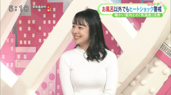 米澤かおりアナ　ピチピチニットで巨乳がくっきり！！の画像