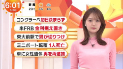 井上清華アナ ピチピチのニットが透ける!!の画像