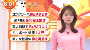井上清華アナ　ピチピチのニットが透ける！！の画像