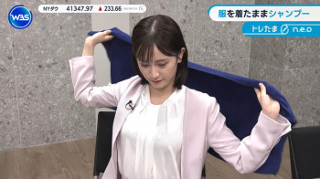 嶺百花アナ　レポートの巨乳とお尻！！の画像