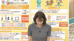 良原安美アナ ニットで巨乳がくっきり!!の画像
