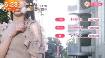 林佑香アナ　ニットで胸元強調！！の画像