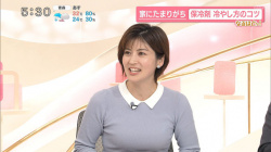 鈴江奈々アナ　ピタピタのニットで胸を強調！！【GIF動画あり】の画像
