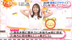 井上清華アナ　ノースリーブで脇全開ポーズ！！の画像