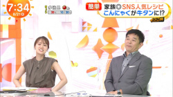 井上清華アナ ノースリーブの脇からインナーチラ見え!!の画像