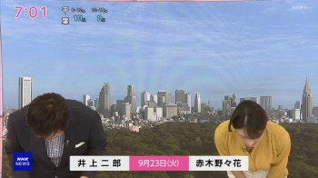赤木野々花アナ　お辞儀で谷間がチラ見え！！【GIF動画あり】の画像