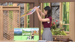 中西悠理アナ 袖口から白いインナーがはみ出す!!の画像